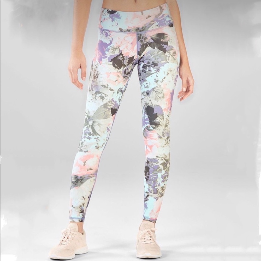 Fabletics Salar PowerHold Floral Print High-Waisted Leggings Medium
